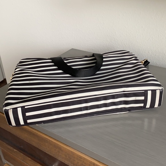 kate spade Black and Ivory Striped Laptop Bag - Picture 14 of 14